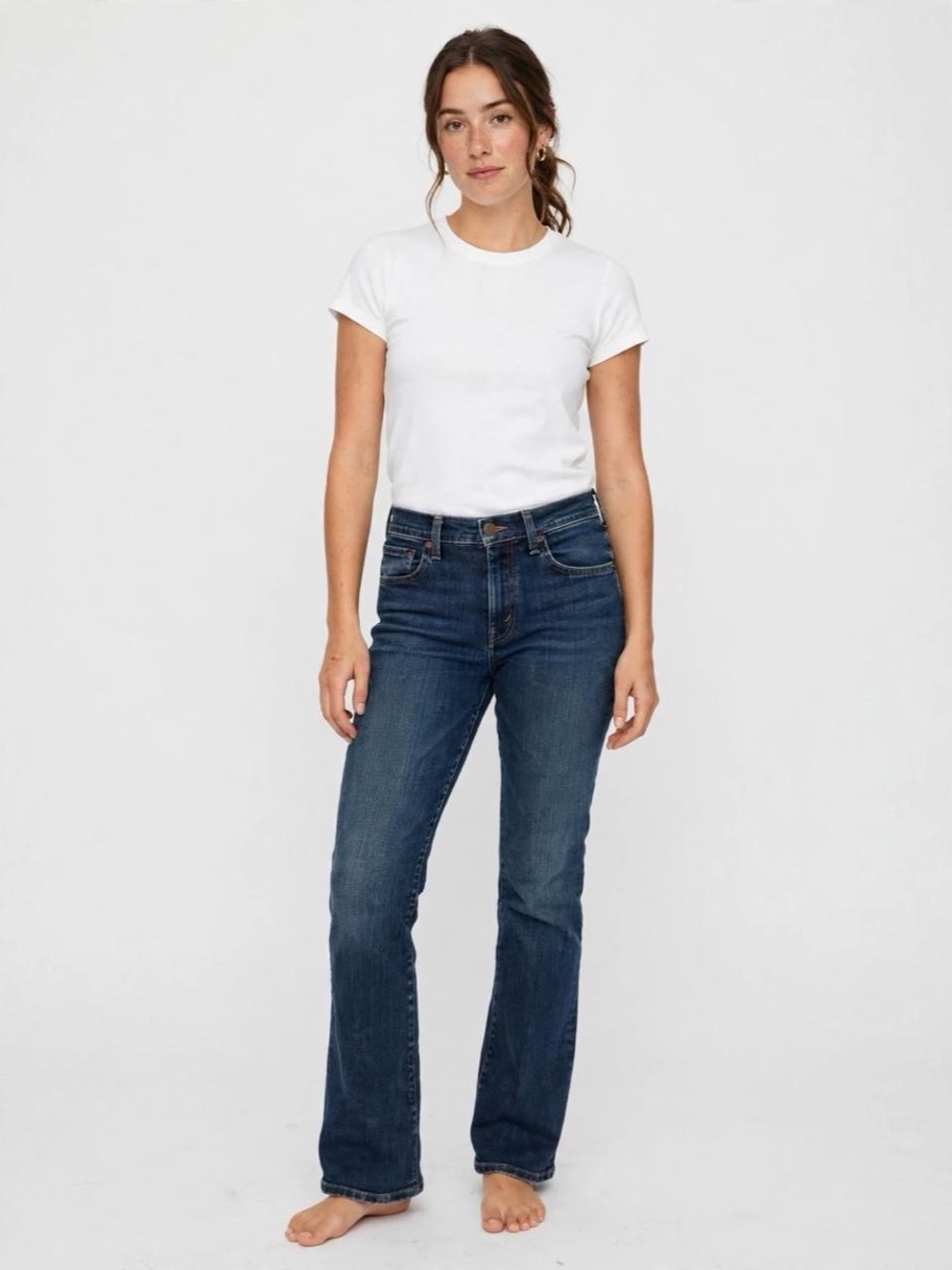 Levi's 550 Relaxed Bootcut Jeans Size 6M Dark Wash Stretch | Y2K Low Mid Rise